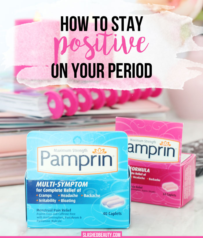 It can be tough to stay positive on your period. Feel better with these tips to boost your mood during your time of month. | Slashed Beauty