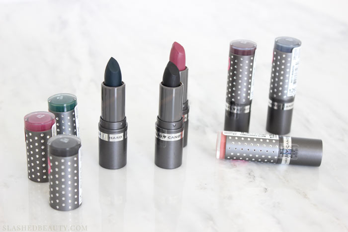 Take a look at these bold lipsticks for fall from the Hard Candy Fierce Effects Matte Lipstick Collection. | Slashed Beauty