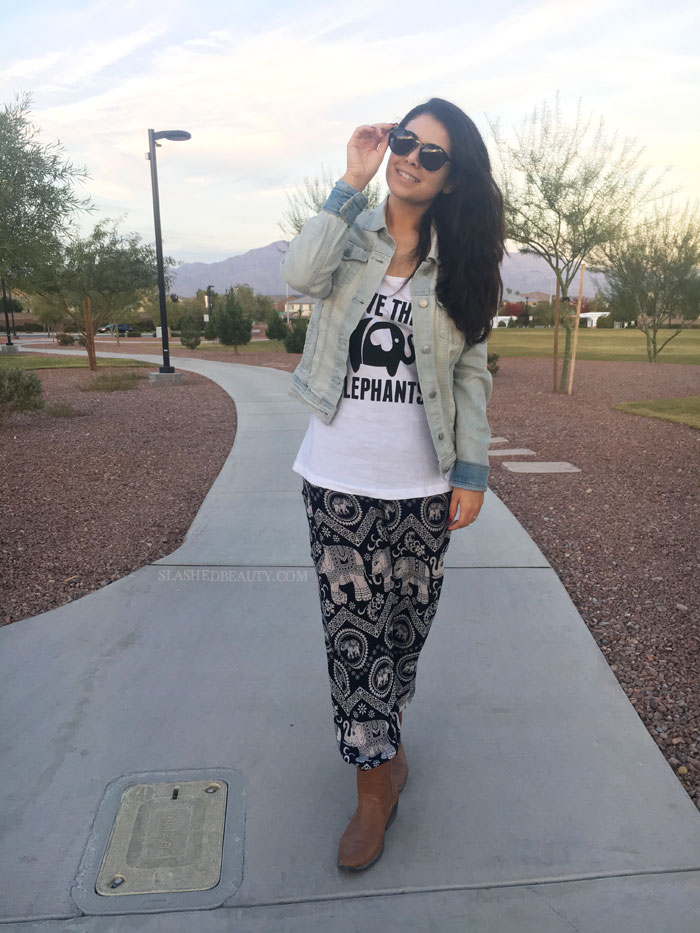 See why The Elephant Pants make a great addition to your closet and the environment! | Slashed Beauty