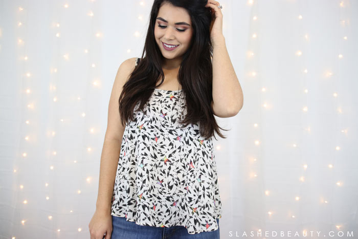 Flowy Bird Tank Top - Neighborhood clothing swaps are a fun way to declutter and add to your closet for free! See how to organize a clothing swap with friends and refresh your wardrobe. | Slashed Beauty