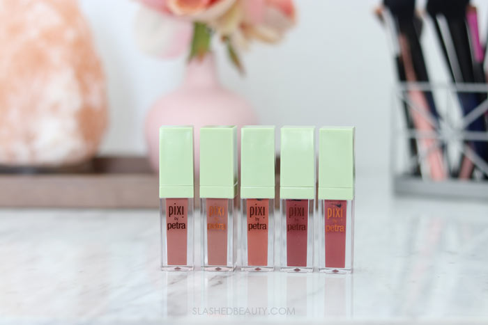 REVIEW: Take a look at the brand new Pixi MatteLast Liquid Lips. See swatches of all five shades and how long do they really last? | Slashed Beauty