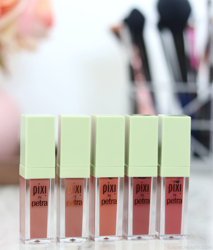 REVIEW: Take a look at the brand new Pixi MatteLast Liquid Lips. See swatches of all five shades and how long do they really last? | Slashed Beauty