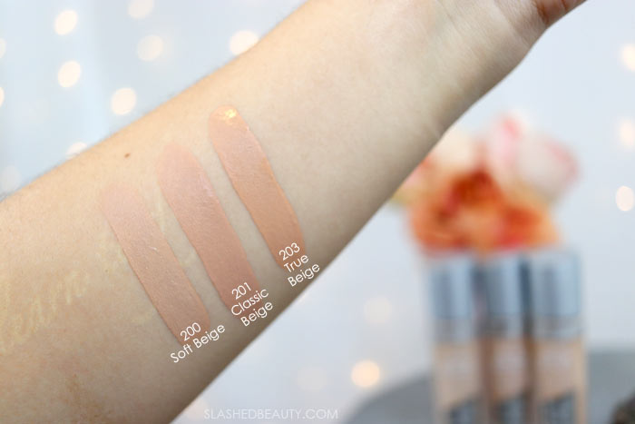 Is the latest popular drugstore foundation right for you? Take a look at this review of the Rimmel Lasting Finish 25 HR Breathable Foundation, plus swatches and a before & after. | Slashed Beauty