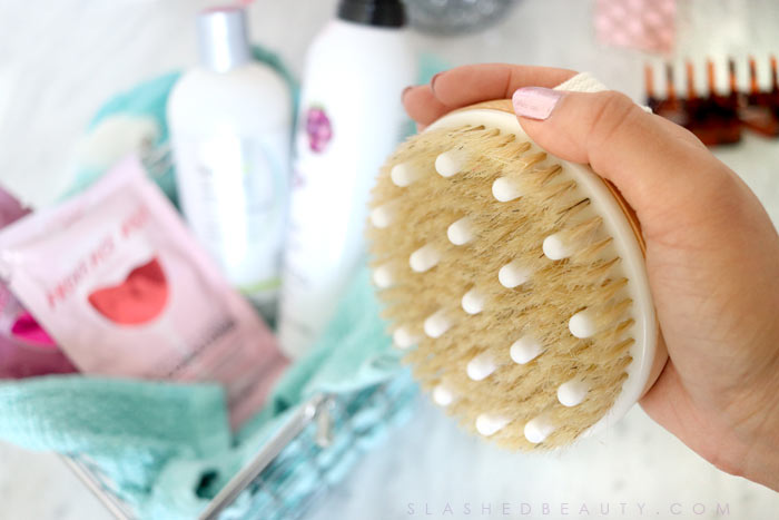 Daily Concepts Detox Massage Brush for Dry Brushing: Looking to add something fun to your shower routine? Check out these unique products you can grab from Ulta Beauty. | Slashed Beauty