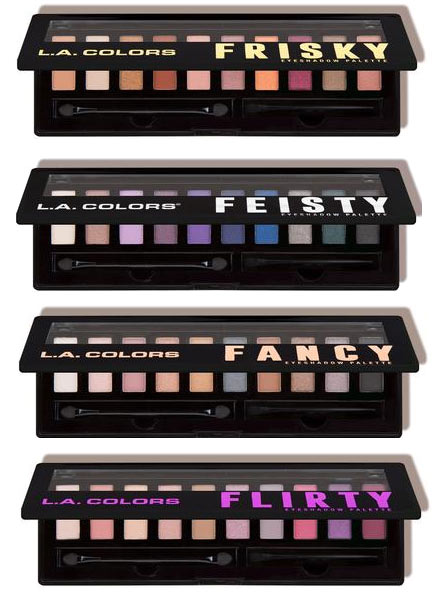 L.A. Colors Personality Eyeshadow: Take a look at the new drugstore makeup that launched during April 2018: a lot of spring-focused highlight shades and pops of color! | Slashed Beauty