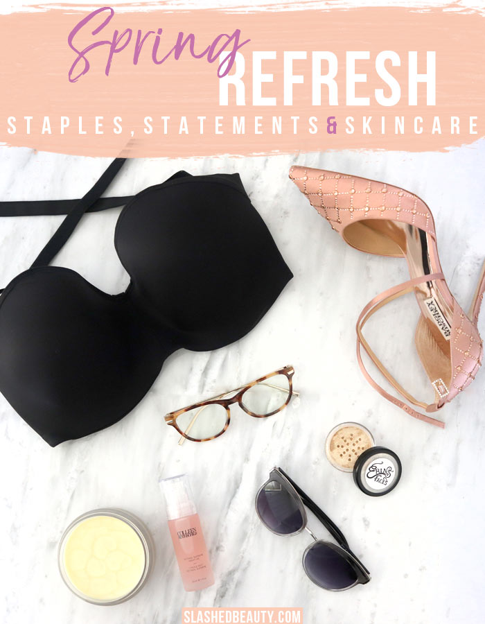 Check out my newest spring style favorites: statement fashion and style staples, plus a little beauty! | Slashed Beauty