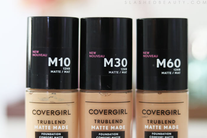 See a full wear test and review of the new Covergirl TruBlend Matte Made Foundation. What's the coverage and how long does it last? | Slashed Beauty