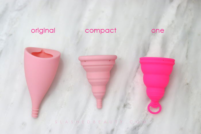 The Intimina Lily Cup One was designed with beginners in mind: petite, easy to insert and remove, and can be worn up to 12 hours! Take a closer look. | Slashed Beauty