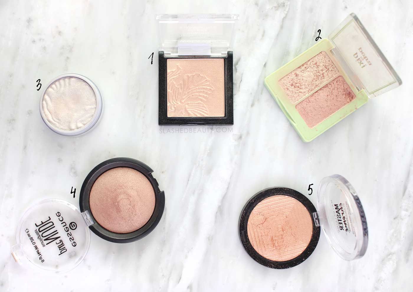 The Best Drugstore Highlighters | Drugstore Highlighter Swatches | Slashed Beauty