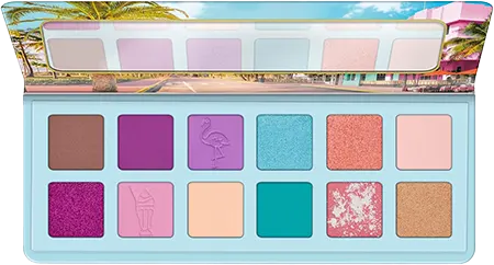 essence Welcome to Miami Eyeshadow Palette | 7 Best Eyeshadow Palettes for Travel  & Under | Slashed Beauty