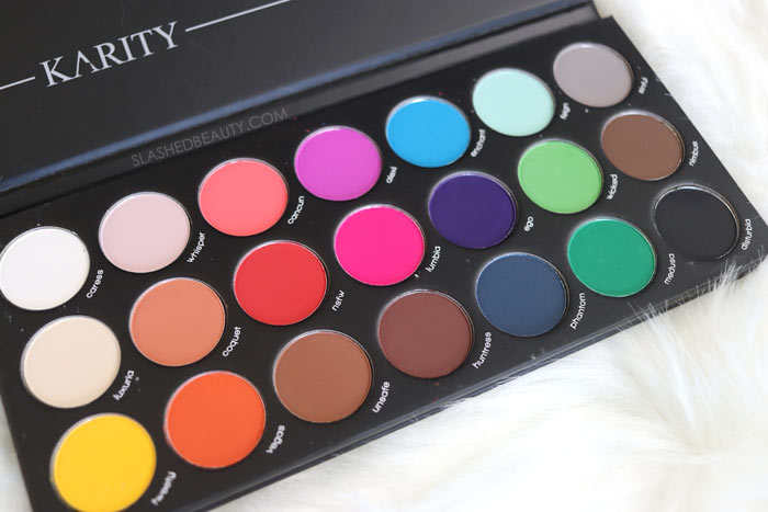 Is Karity legit? See this Karity eyeshadow review of the 21 Shadow in Matte palette with swatches! | Slashed Beauty