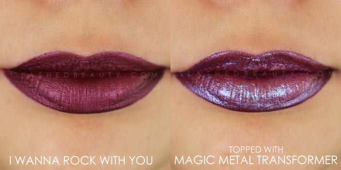Too Faced Melted Matte-tallic I Wanna Rock With You Swatch | Peep the brand new Too Faced Melted Matte-tallics Brushed Metal Matte Lipsticks. See swatches and read the review: are they worth the splurge? | Slashed Beauty