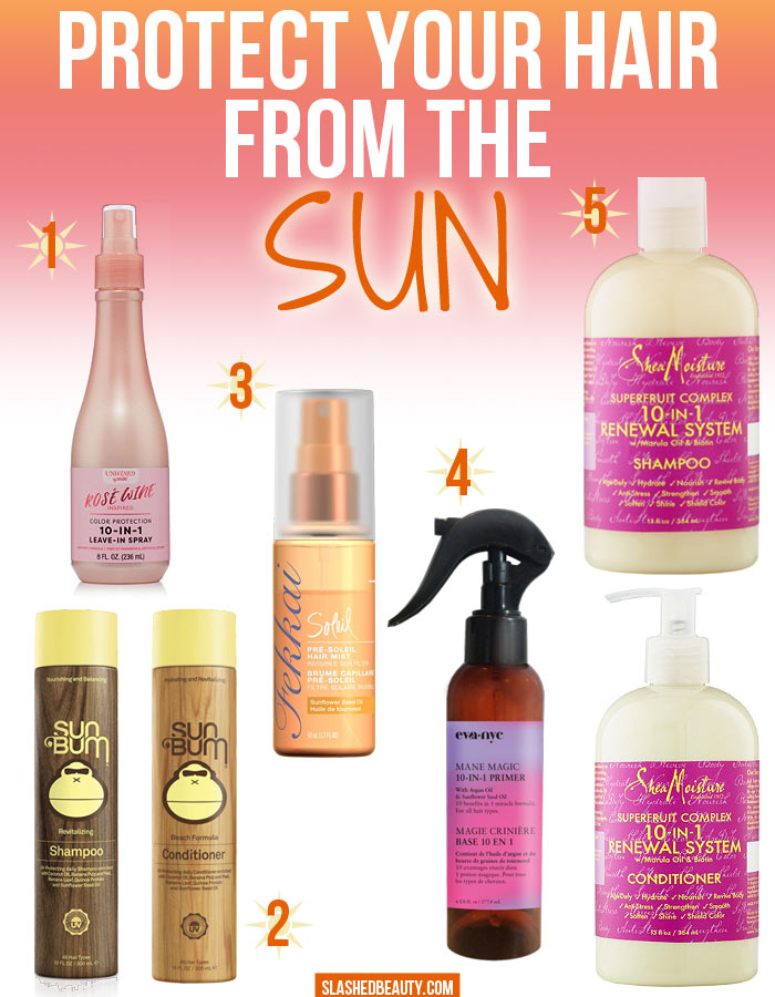 Are you protecting your hair against the sun as much as your skin? Check out these products that will help prevent sun damage to your hair. | Slashed Beauty