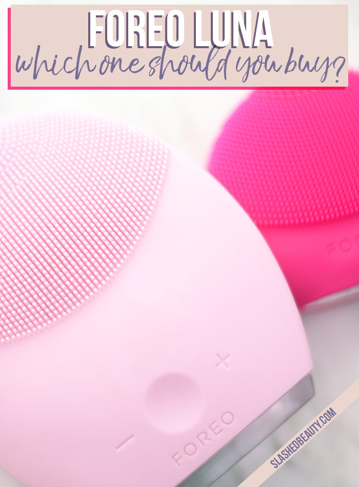 Which FOREO LUNA Should I Get? What's the difference between the FOREO LUNA and mini, and the go and play? Read this quick comparison of all current FOREO LUNA cleansing device models. | Slashed Beauty