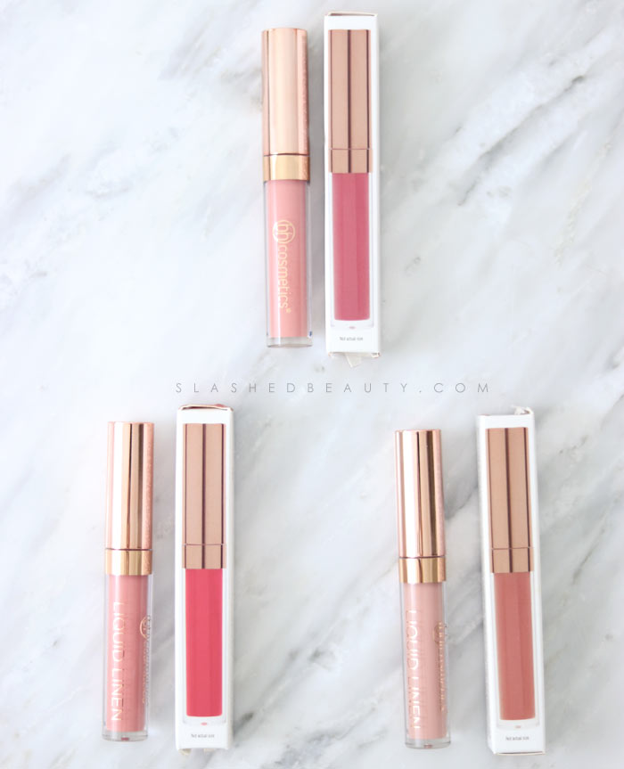 See this review & swatches of BH Cosmetics Liquid Linen Lipsticks compared to the website photos before you buy! | Slashed Beauty