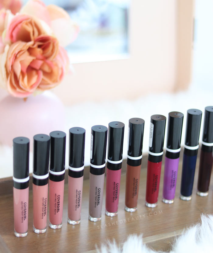 See swatches of all the new Covergirl Melting Pout Matte Liquid Lipsticks-- which are the best shades and which are the ones you need to skip!? Read the review. | Slashed Beauty