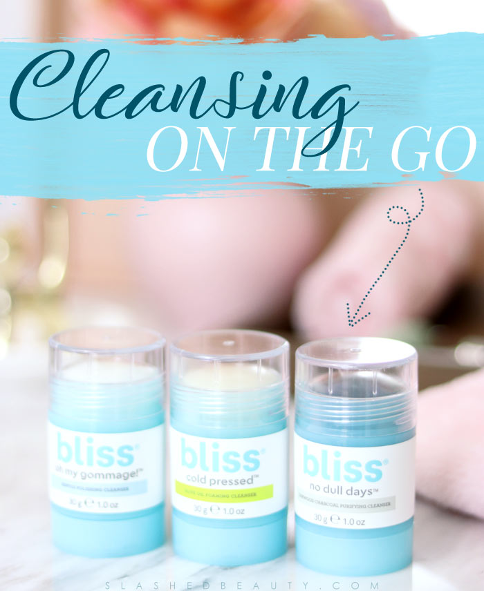 Bliss Cleansing Sticks Review: The Bliss Cleansing sticks are the best face wash for after the gym or to travel with! | Slashed Beauty