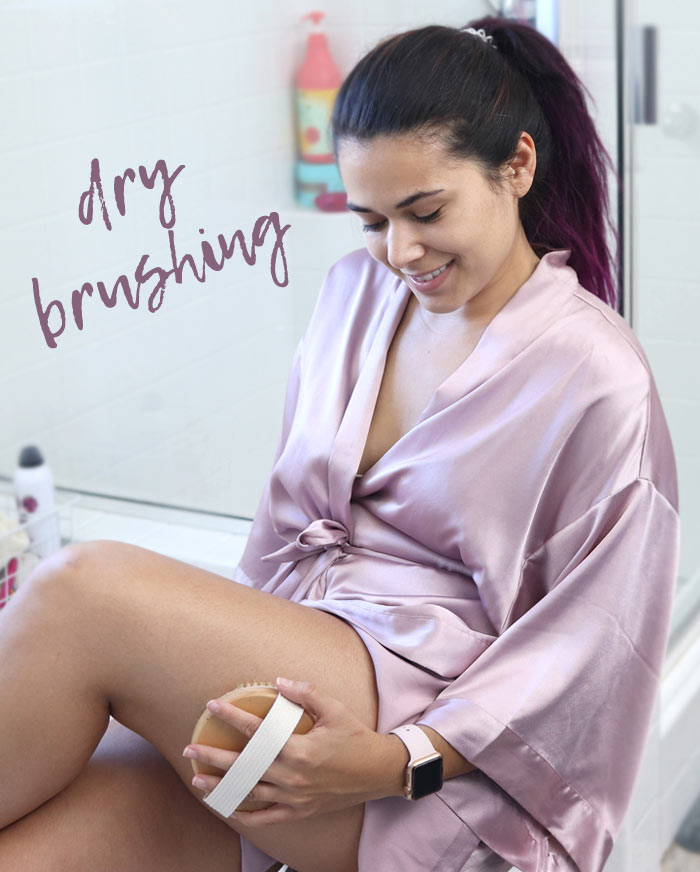 Add dry brushing to your skin care routine to help fix dry skin, ingrown hairs and reduce the appearance of KP. | Slashed Beauty