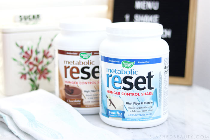 The Nature's Way Metabolic Reset Hunger Control Shake is how I control hunger after workouts and exercising. Read the review and how it works. | Slashed Beauty