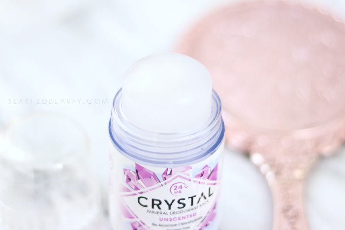 Crystal Mineral Deodorant Stone Review | Natural Deodorant that Works | Aluminum-free deodorant that lasts a year | Slashed Beauty