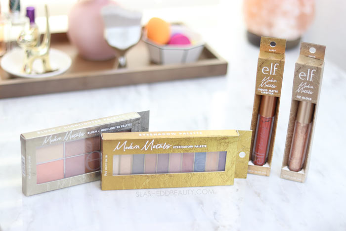 Review of e.l.f. Cosmetics Modern Metals Collection with swatches | Slashed Beauty
