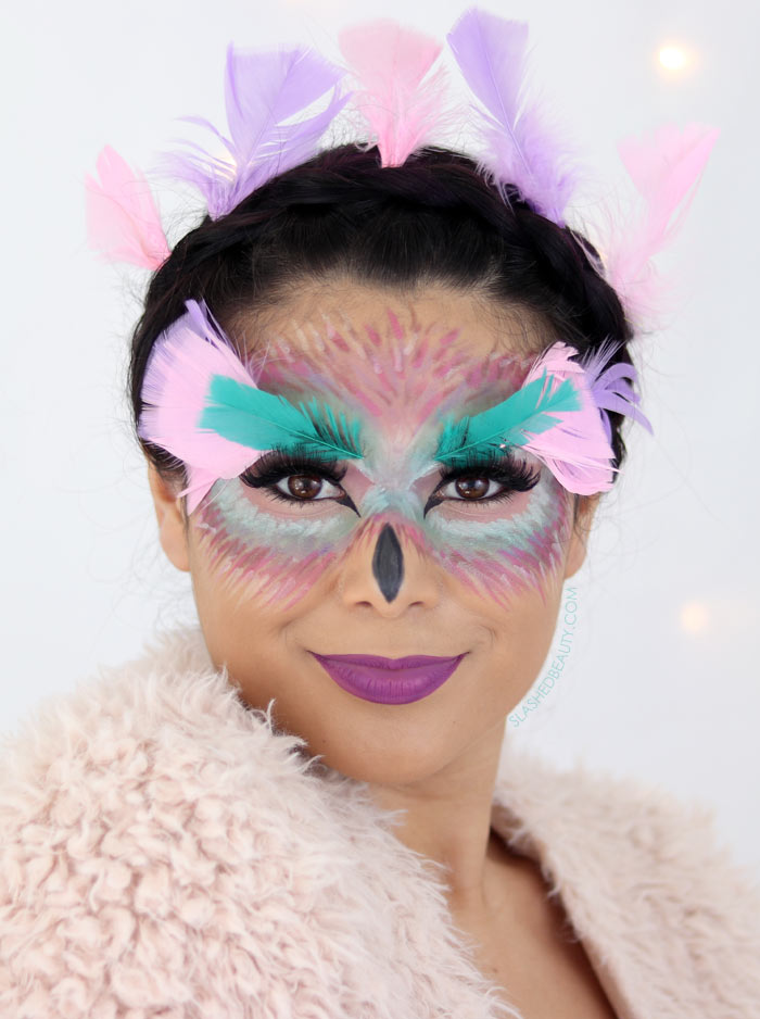 Easy Fantasy Owl Halloween Makeup Tutorial with Drugstore Makeup | Slashed Beauty