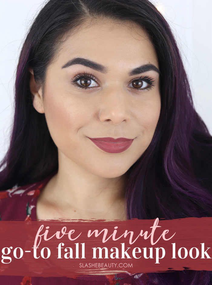 Try this 5 minute fall makeup look tutorial for a fast and easy look. | Slashed Beauty