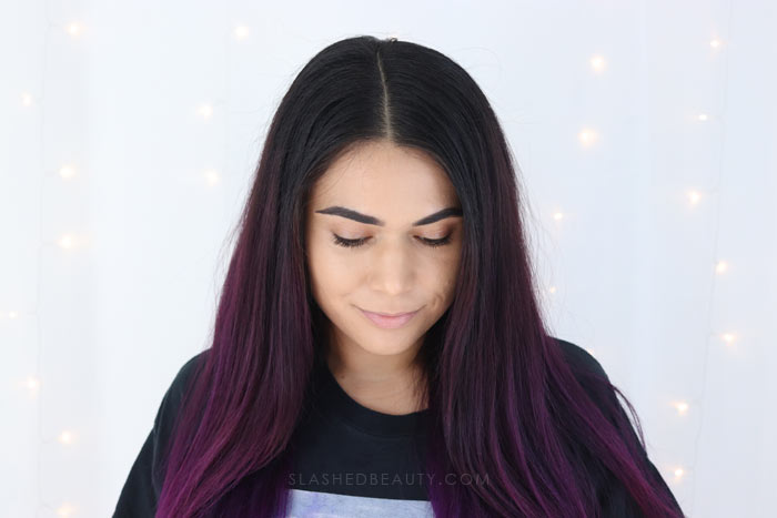 Best temporary hair color spray for dark hair: Manic Panic Amplified Temporary Hair Color Spray Review with before and after | Slashed Beauty