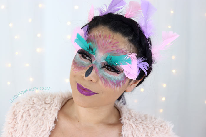 Easy Fantasy Owl Halloween Makeup Tutorial with Drugstore Makeup | Slashed Beauty