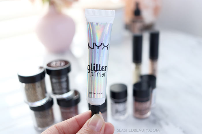 Glitter Makeup That's Easy to Take Off: NYX Glitter Primer | Slashed Beauty