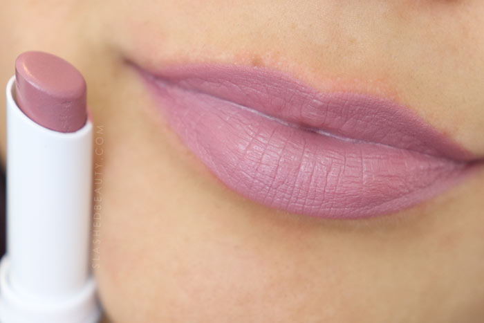 e.l.f. Beauty Shield Lipstick Rose Shield Swatch | Slashed Beauty