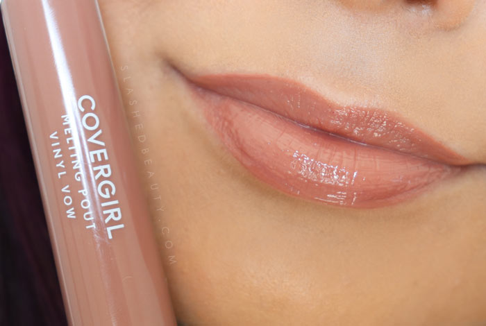 Covergirl Melting Pout Vinyl Vow Lipgloss Review and Lip Swatches : Toasted | Slashed Beauty