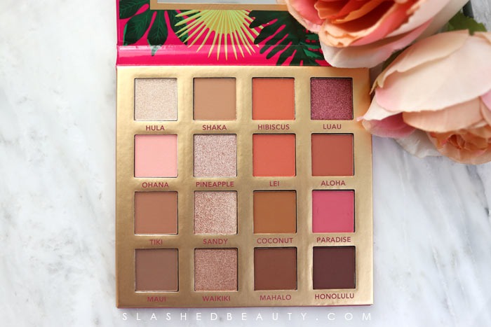 Coral Summer Eyeshadow Palette | BH Cosmetics Hangin' in Hawaii Palette Review & Swatches | Slashed Beauty