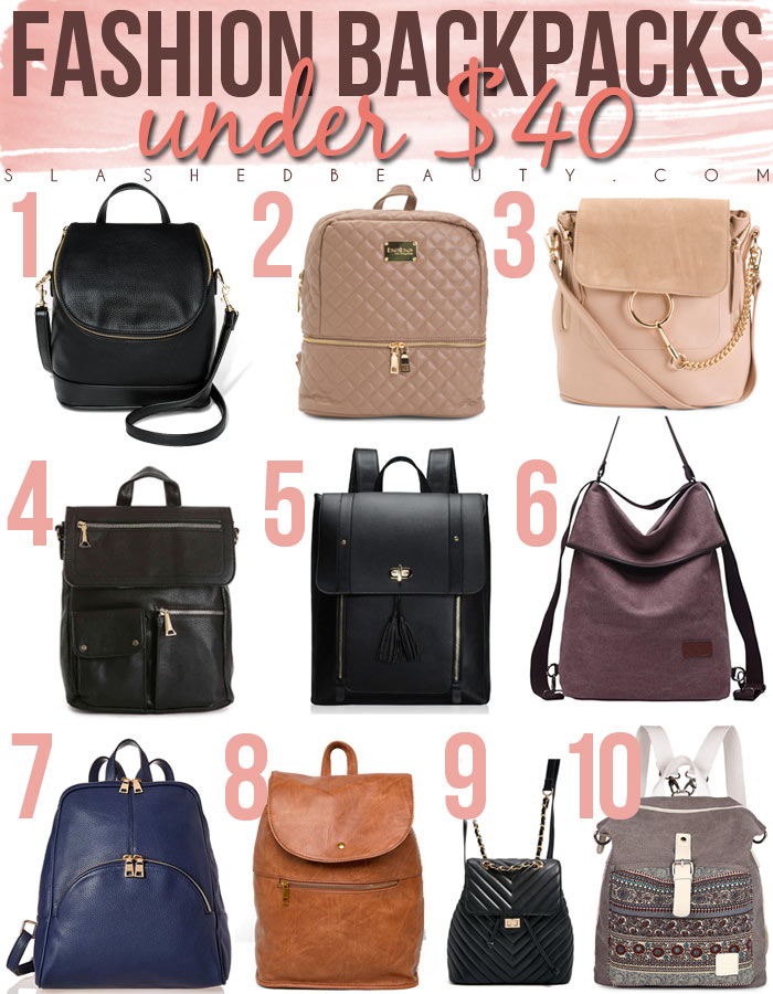10 Cute Fashion Backpacks Under $40 | Slashed Beauty