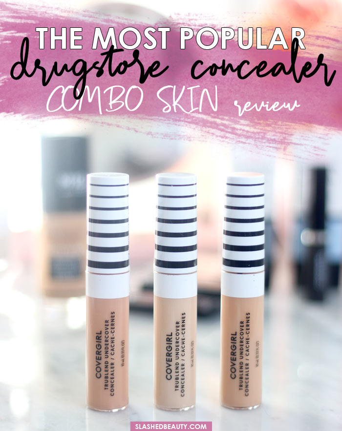 Covergirl TruBlend Undercover Concealer Review for Combo Skin | Best New Full Coverage Drugstore Concealer | Slashed Beauty