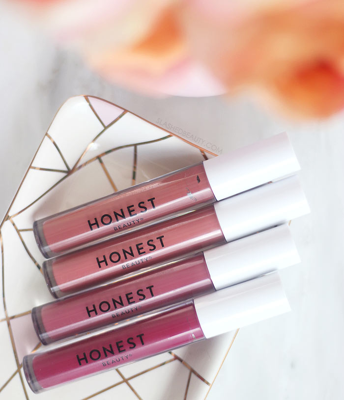 REVIEW & SWATCHES: Honest Beauty Liquid Lipsticks | Clean Beauty at the Drugstore | Slashed Beauty