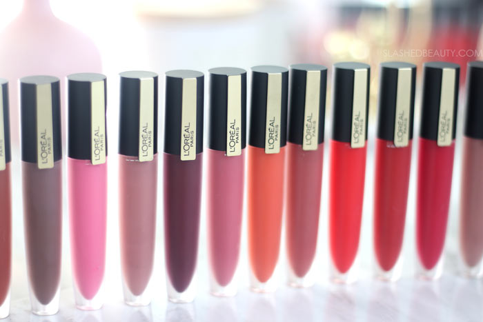 L'Oréal Paris Makeup Rouge Signature Lasting Matte Liquid Lipstick Lip Stain | Comfortable Matte Drugstore Liquid Lipstick Swatches | Slashed Beauty
