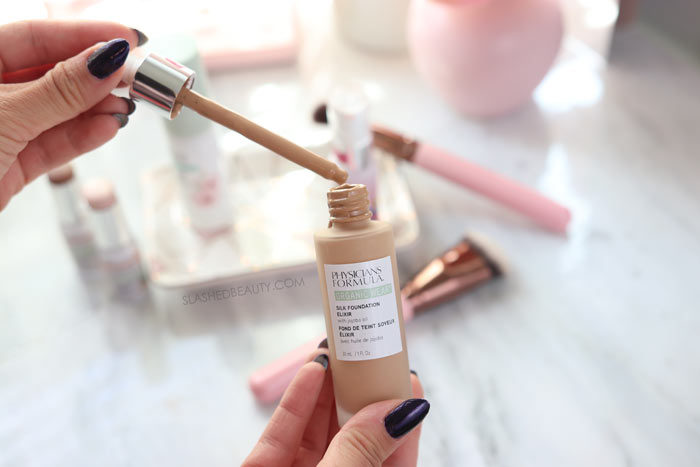 Physicians Formula Organic Wear Silk Foundation Elixir | Dewy Skin Makeup Routine with the new Physicians Formula Organic Wear line | Slashed Beauty