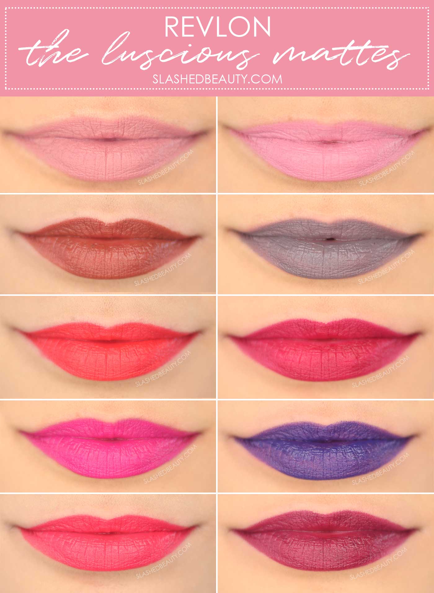 Revlon Super Lustrous The Luscious Mattes Lipstick Swatches on Lips | Revlon Super Lustrous Lipstick Review | Slashed Beauty