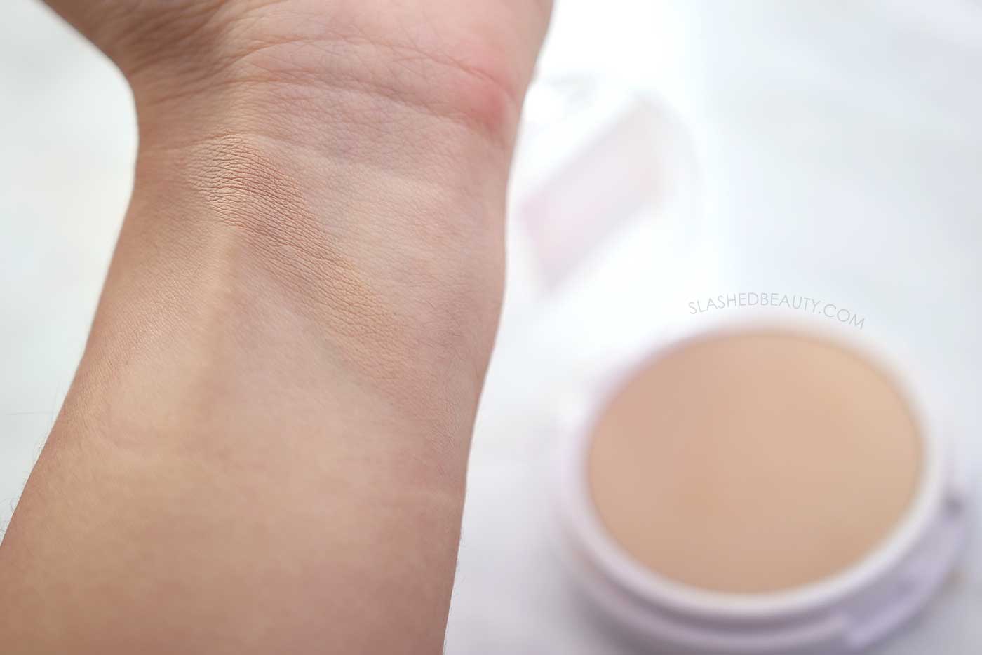 Maybelline SuperStay Powder Foundation Review | Natural Beige Swatch | Slashed Beauty