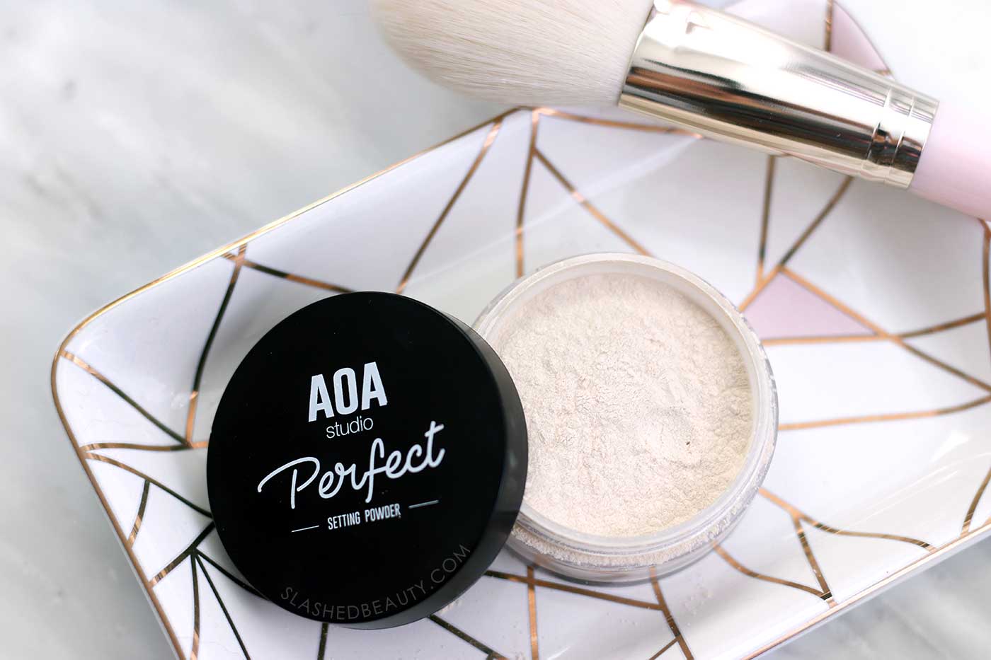 AOA Perfect Setting Powder Review | Best Powder for Baking on a Budget | Affordable Makeup Setting Powder | Slashed Beauty