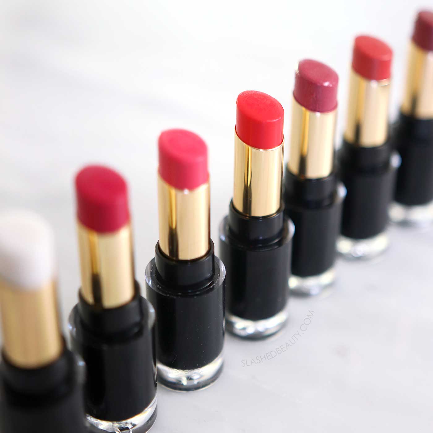 Revlon Super Lustrous Melting Glass Shine Lipsticks Review & Swatches | Comfortable Glossy Drugstore Lipstick | Slashed Beauty