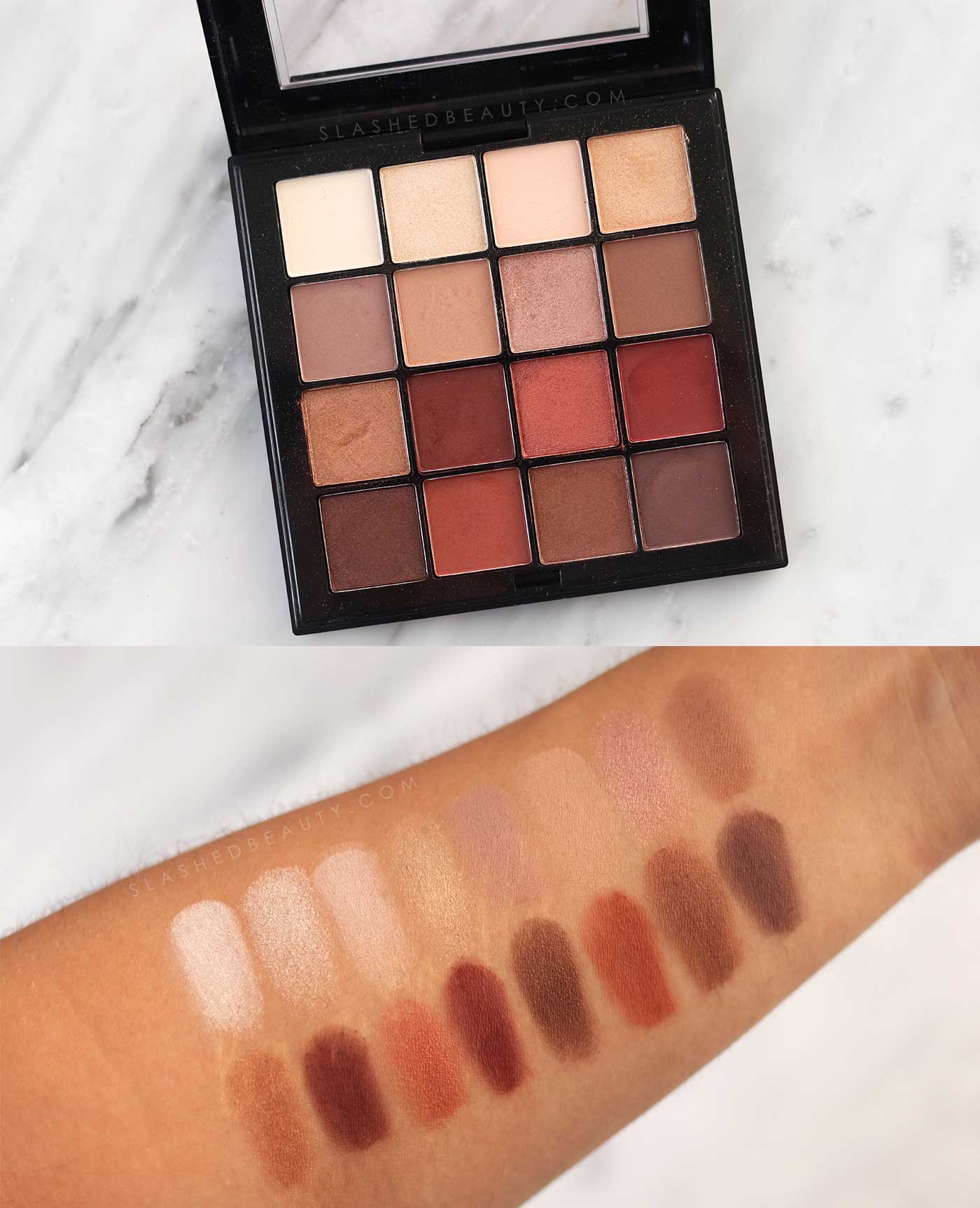 NYX Ultimate Warm Neutrals Palette Swatches | 5 Neutral Eyeshadow Palettes for Every Budget | Slashed Beauty