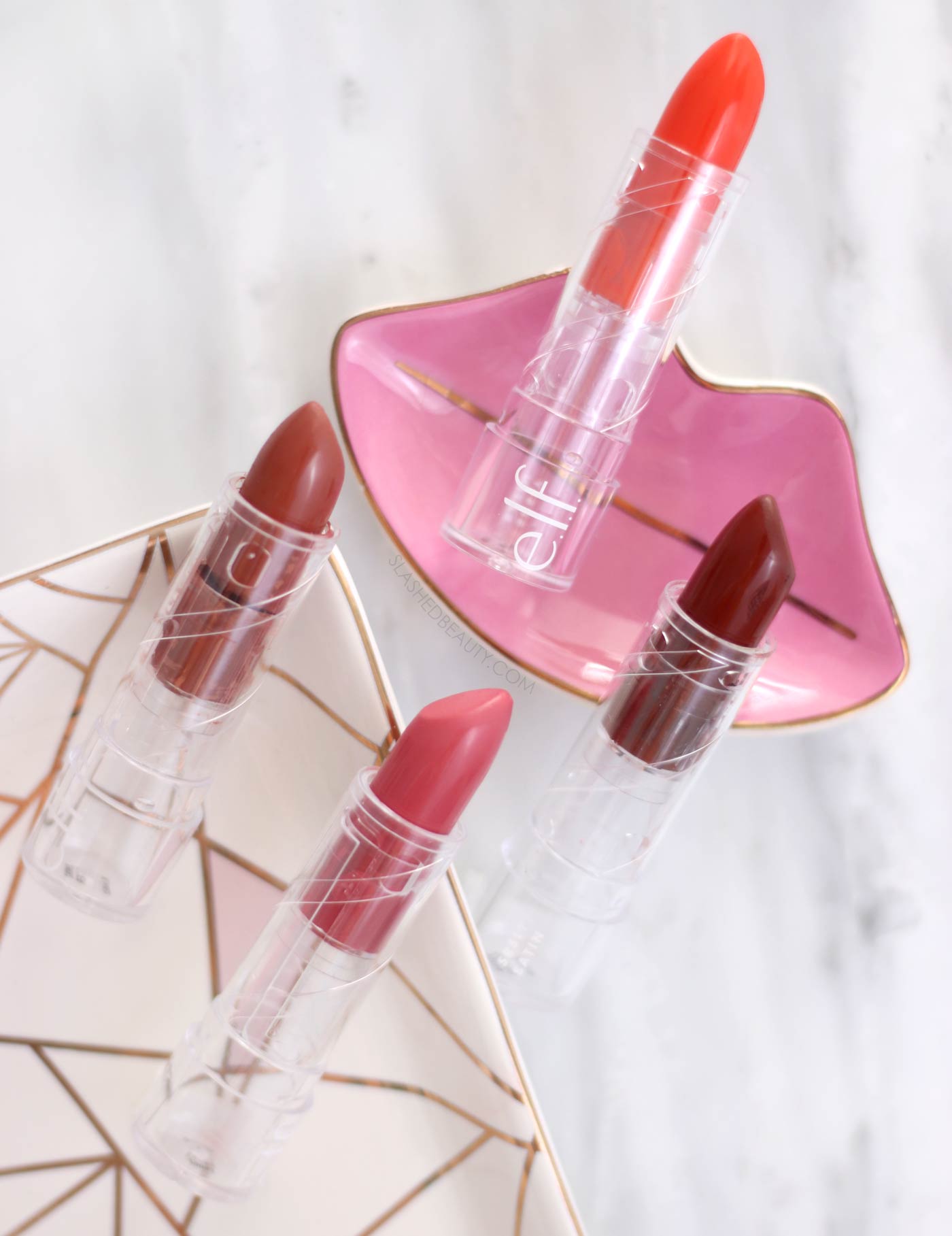 e.l.f. SRSLY Satin Lipsticks Review & Swatches | New Drugstore Lipstck | Slashed Beauty