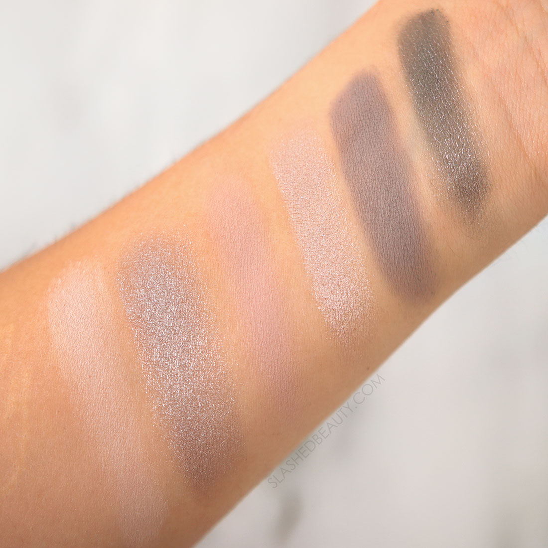 Swatches of essence Taupe It Up eyeshadow palette | essence Eyeshadow Palettes Swatches & Review | Slashed Beauty
