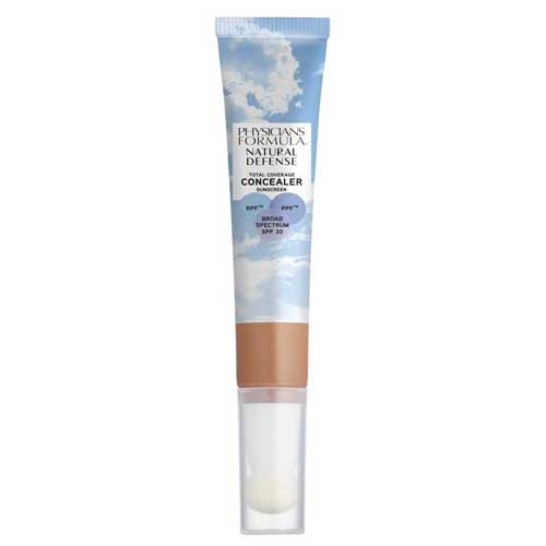 Physicians Formula Natural Defense Total Coverage Concealer | The Best Drugstore Makeup with SPF to Layer Sun Protection | Slashed Beauty