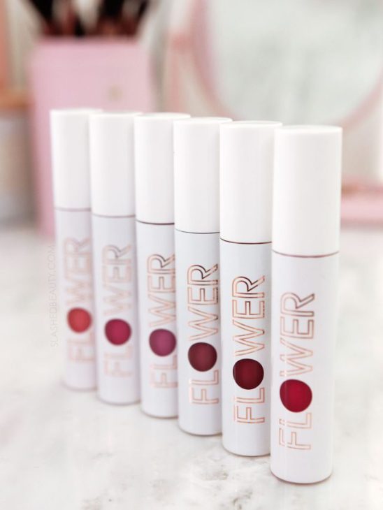 6 Lip Stains in various shades of red