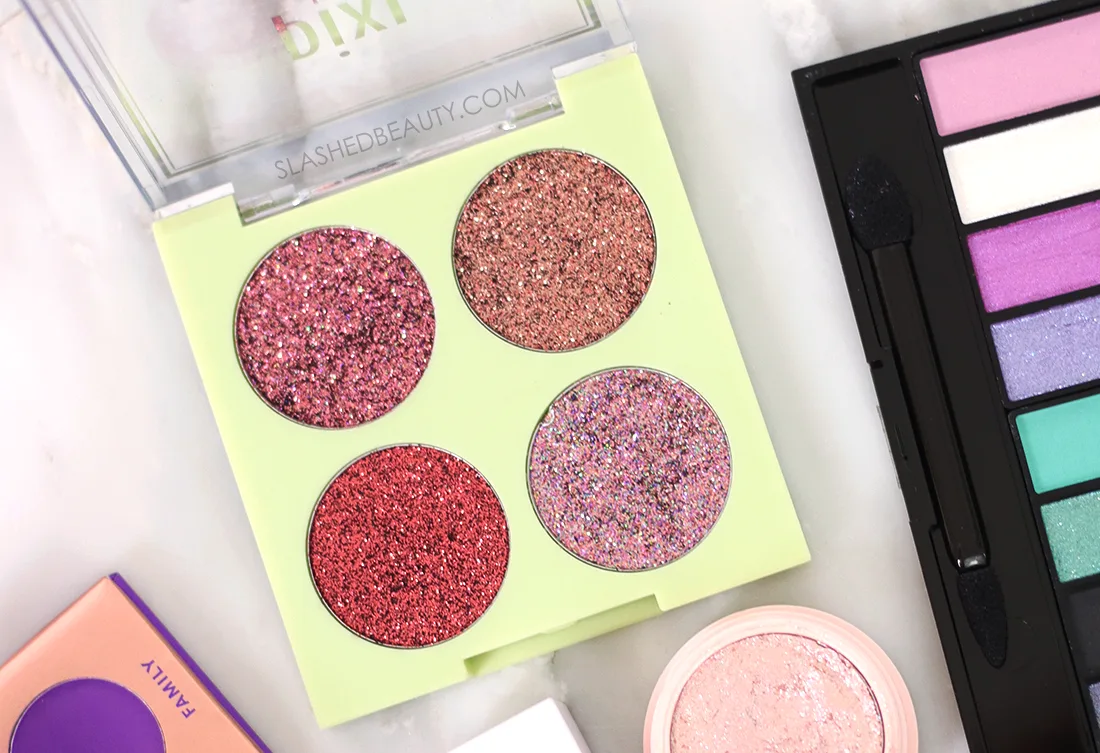 Pixi Glitter-y Eye Quad in Rose Bronze  | The Best Budget Friendly Glitter Eye Makeup | Slashed Beauty