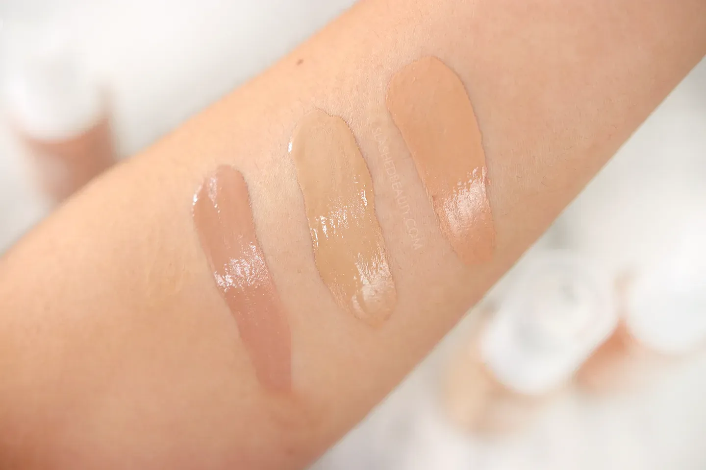 Swatches of L'Oreal True Match Foundation in N4, N3, W3 | Slashed Beauty