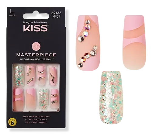 Kiss Masterpiece Long Luxe Mani - Sweetest Pie | Taylor Swift Lover Inspired Press On Nails | Slashed Beauty